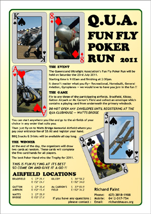 The Fun Fly Poker Run 2011 Poster